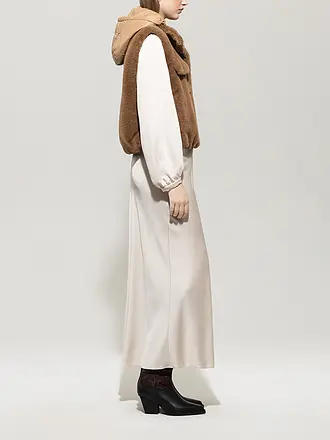 LUISA CERANO | Gilet in Felloptik | hellbraun